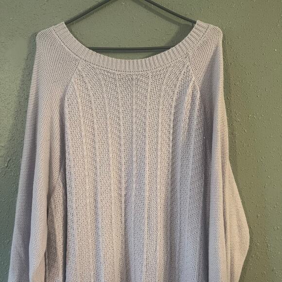 Lane Bryant Women’s Lavendar 22/24 Over Sized Knit Sweater Cozy Soft Warm Layer - Picture 2 of 13